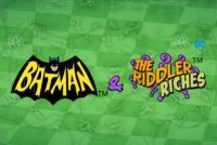 Batman and the Riddler Riches Mobile Slot Logo