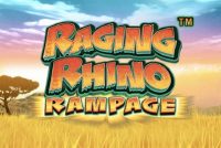 Raging Rhino Rampage Mobile Slot Logo