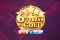 6 Tokens Gold Mobile Slot Logo