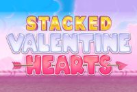 Stacked Valentine Hearts Mobile Slot Logo