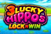 3 Lucky Hippos Slot Logo